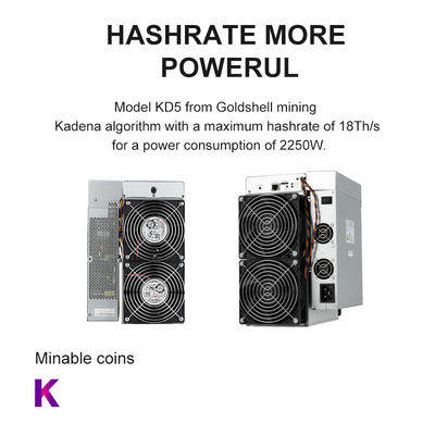 18.7TH 2250W Kadena Goldshell Asic Miner 200x264x290mm
